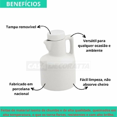 Imagem do Kit 2 Garrafas Galheteiro 100 ml com Bandeja Porcelana Azeite Vinagre