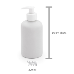 Porta Sabonete Liquido Branco Decorado Words 300 ml - Ordalha Ofertas | A Loja da Mesa Posta