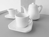 Conjunto Café Provençal 3 Peças Branco