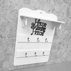 Suporte para xícaras home sweet home mdf branco - comprar online