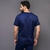 Camisa Lisa Scrub Masculina Azul Escuro MB - Moda Branca | Jalecos | Scrub's Pijamas  Cirúrgicos | Uniformes Profissionais