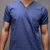 Camisa Lisa Scrub Masculina Azul MB - comprar online