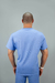 Camisa Lisa Scrub Masculina Azul Claro 100% Poliester MB - comprar online