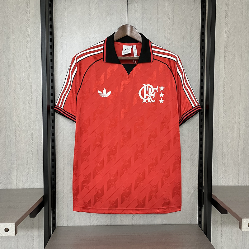 Camisa Lifestyler Flamengo Polo Adidas 24 25 Torcedor Vermelho