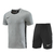 Kit nike, conjunto nike, camisa nike, bermuda nike, logo bordado, dri-fit, masculino, estilo, conforto, basico, adulto, presente, dia a dia, oficial, cinza e preto, original