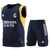 Kit-Treino-futebol-Real-Madrid-Adidas-2023/24-Camisa-Regata-Bermuda-azul-Marinho-shorts-masculino-bellingham-vinijr-conjunto-aeroready