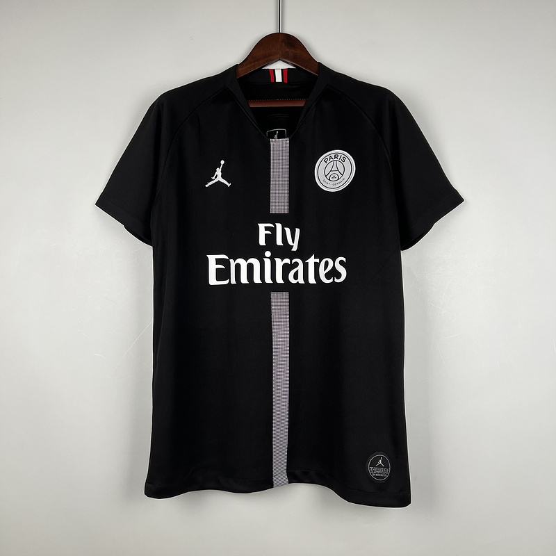 Camisa Retro PSG Jordan 2018 2019 Torcedor Masculia Preta