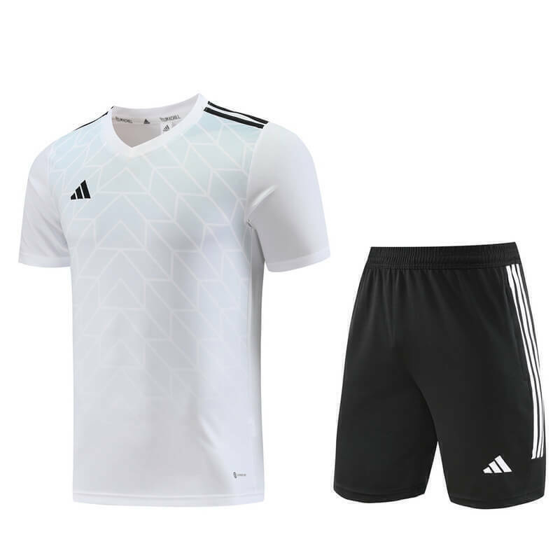 Conjunto Adidas Masculino Camisa Branca e Bermuda Preta