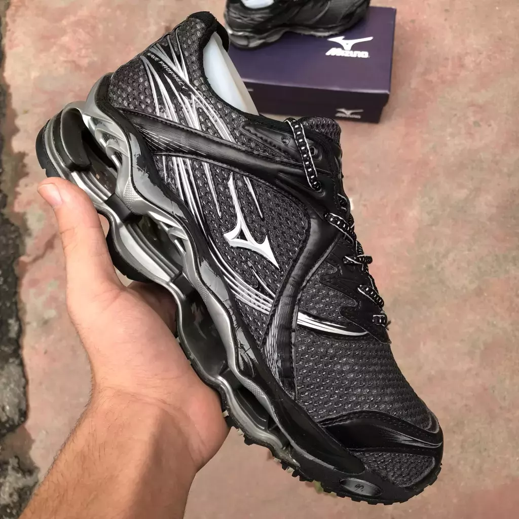 Tenis Mizuno Prophecy 1 Preto e Laranja Pronta Entrega