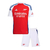 Conjunto Infantil Arsenal 2024/25 Adidas Vermelho e Branco