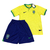 Conjunto Infantil Brasil 2023/24 Nike Amarelo e Azul