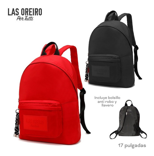 Mochila Las Oreiro Porta Notebook Mujer Original Grande