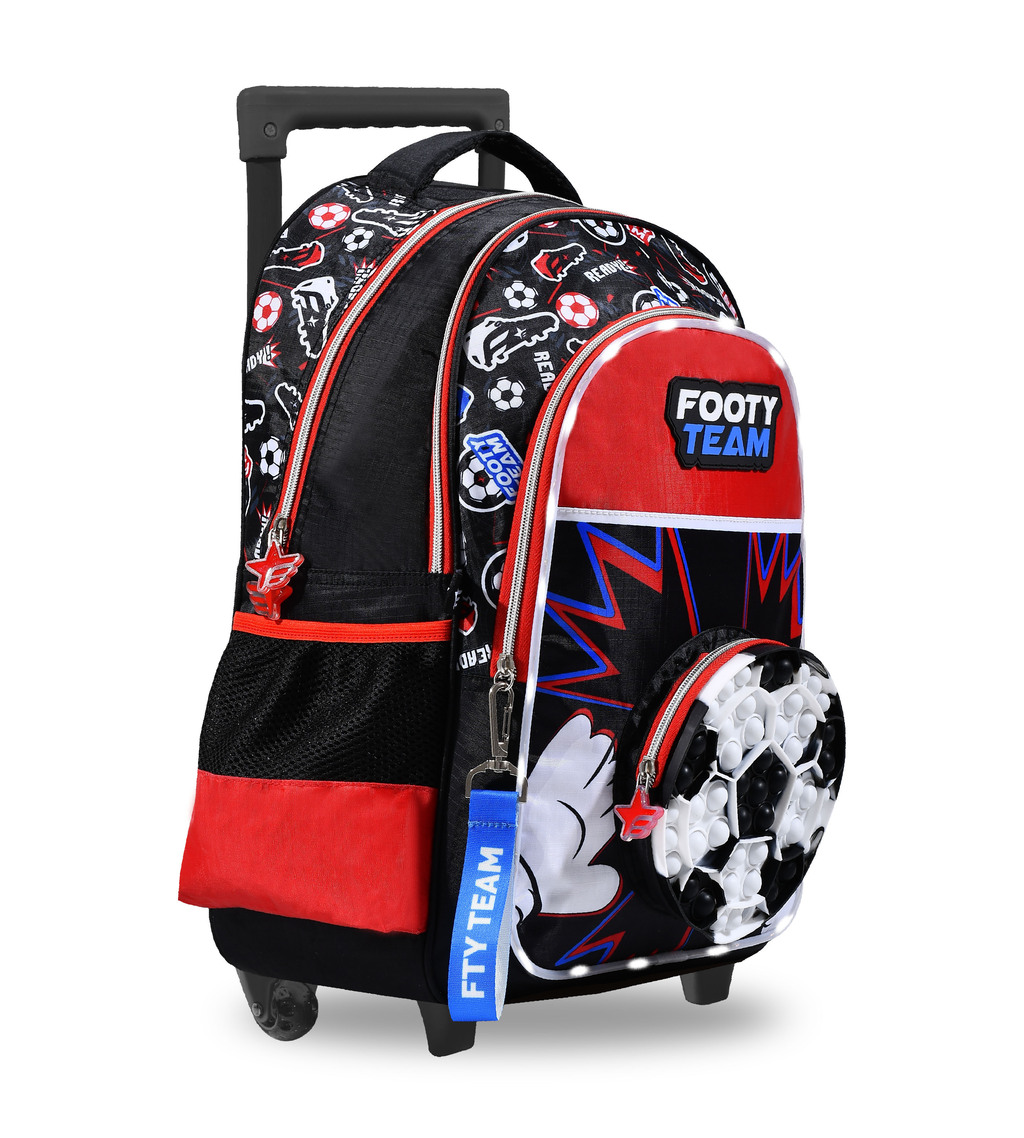 Mochila con Carro Escolar Niño Footy - Tienda Barbados