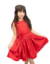 Vestido Infantil Menina de Luxo Vermelho- Encante-se com Elegância - comprar online