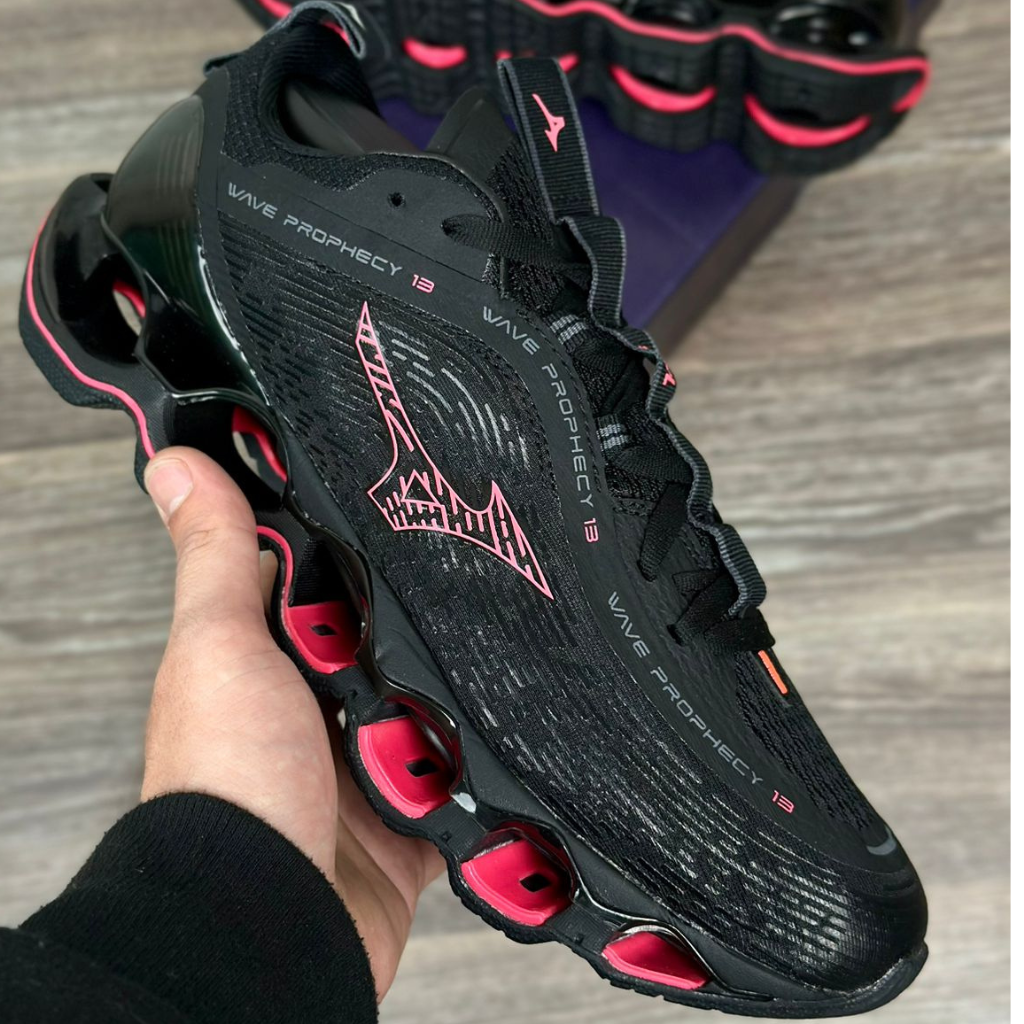 Mizuno wave preto e rosa hotsell