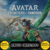 Personagem de Avatar montando uma criatura em um cenário de Pandora, com o título "Avatar: Frontiers of Pandora" ao fundo.