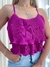 Cropped Feminino de Alça Ajustável e Babado Cris ref.221 - loja online