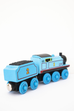 Imagen de Combo Tren Thomas + Vagón nro 2 de madera - Thomas & Friends - Importado