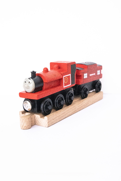 Combo Tren Skarloey + vagón Sodor Line Rojo madera - Thomas & Friends - Importado en internet