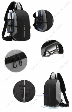 Mochila Antifurto Baibu Crossbody Usb Notebook Unissex Impermeavel