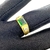 Anel de Pedra Verde com Zircônia Laterais - Banho Ouro 18k - comprar online