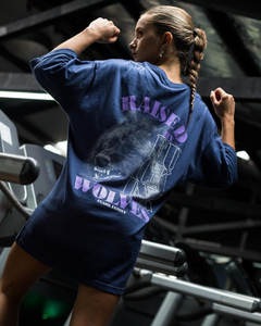 REMERA OVERSIZE WOLVES BLUE - GOLD BODY SUPPLEMENTS