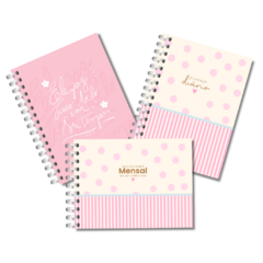 Kit Agenda + Duo Planner + Planner Diário + Calendário A6 Vertical - Laralice