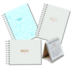 Kit Agenda + Duo Planner + Planner Diário + Calendário Mini