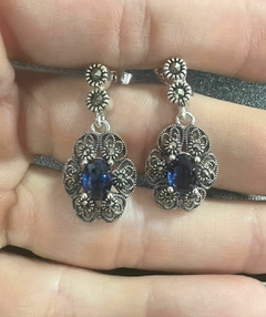 BRI MACASSITA PEDRA OVAL LAZULI COM BORDA TRABALHADA - comprar online