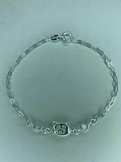 PULSEIRA GATO COM CRISTAL 18CM