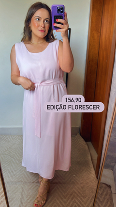 VESTIDO CAMBRAIA REGATA COM FAIXA - comprar online