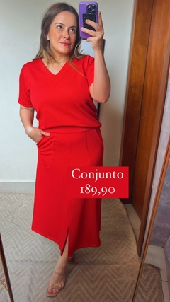 CONJUNTO DE SAIA ANARRUGA