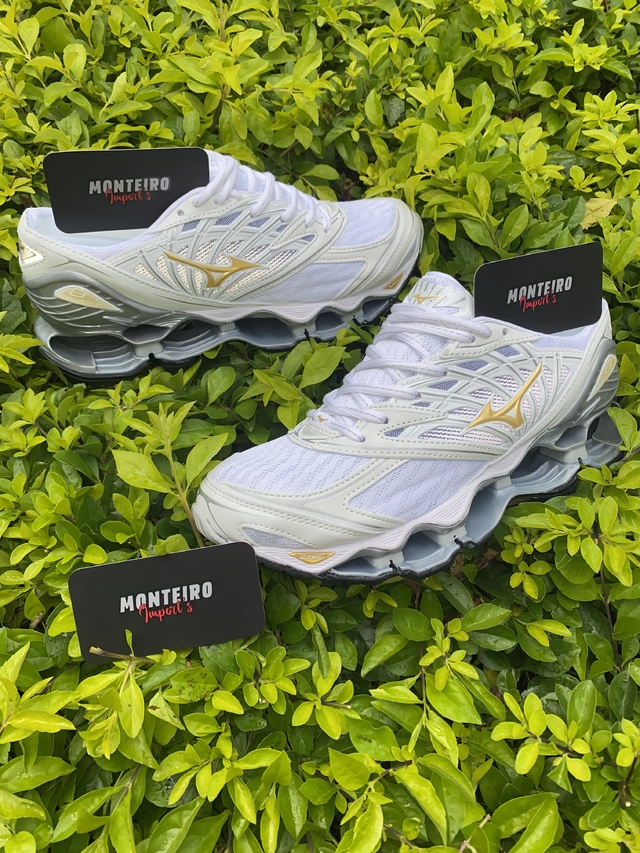 Mizuno prophecy 8 branco com cheap dourado