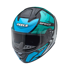 CAPACETE SPIKE II 1ST PRETO COM VERDE AGUA