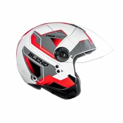 CAPACETE FREEWAY BLEND BRANCO COM VERMELHO