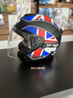 Capacete Aberto GP Tech - Uk Red (Inglaterra) - Wan Foguete