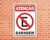 Placa Atenção Proibido Estacionar Garagem (Cod: ES01) na internet
