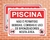 Placa Piscina Não é permitido bebidas, comidas e bronzeadores (Cod: PC02)