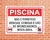 Placa Piscina Não é permitido bebidas, comidas e bronzeadores (Cod: PC02) na internet