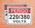 Placa Perigo 220/380Volts (Cod: PEX2)