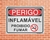 Placa Perigo Inflamável proibido fumar (Cod: PE27) - comprar online