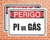Placa Perigo Pi de Gás (Cod: PE32)