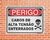 Placa Perigo Cabos de Alta Tensão Enterrados (Cod: PE34) - comprar online