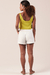 Shorts em Crepe com Pregas Branco - comprar online