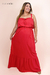 Vestido Longo Babado Vermelho