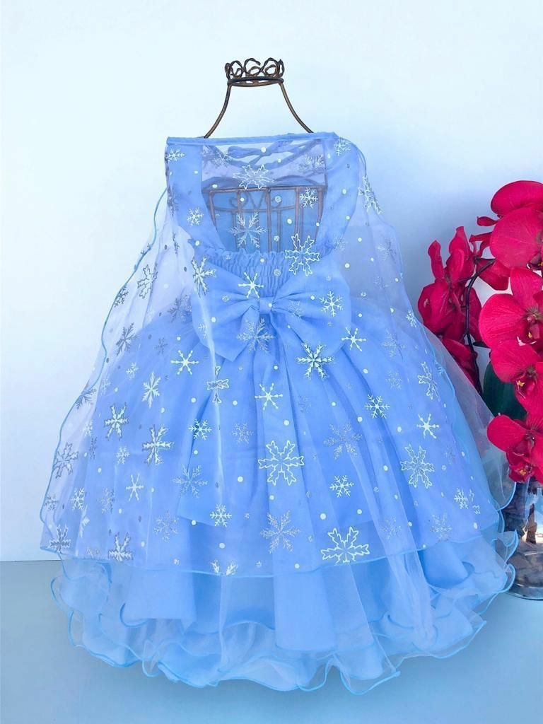 Vestido azul 2024 da frozen