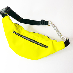 Ri onera cadena amarilla neon Malib Bolsos