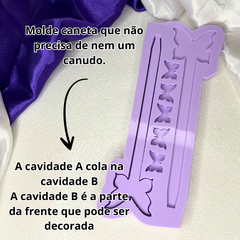 Molde de Silicone Caneta que não precisa de nem um canudo. Escolha a opção. - Moldes da mona