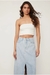 Saia Midi Jeans Com Fenda - comprar online