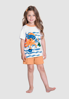 PIJAMA INFANTIL UNISSEX ESTAMPADO BRILHA NO ESCURO Ref.19207 - comprar online